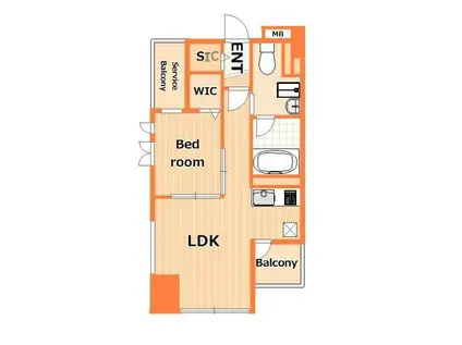 コモド鶴見アネックス(1LDK/5階)の間取り写真