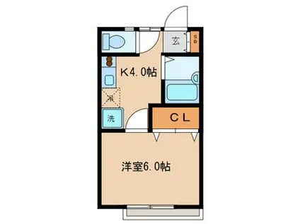 HOUSE HORI(1K/2階)の間取り写真