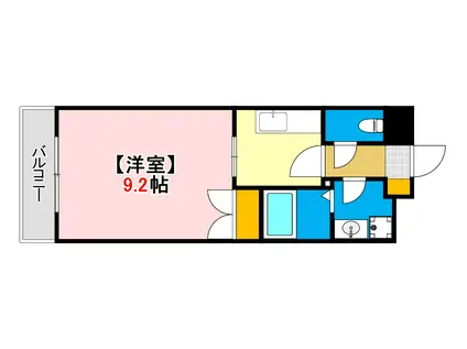 クレール光が丘(1K/3階)の間取り写真