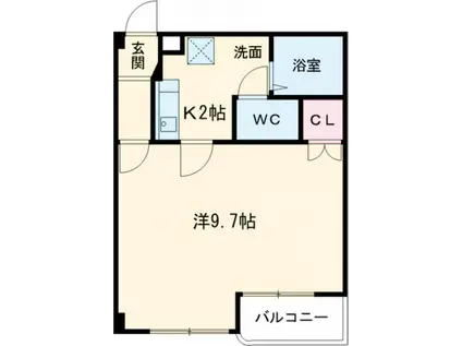 ロイヤルシャトーII(1K/2階)の間取り写真