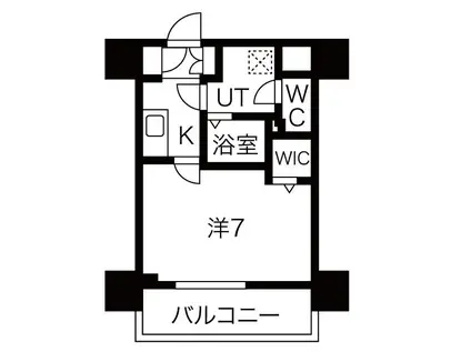 フォーリアライズ大正ソーレ(1K/8階)の間取り写真