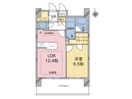 MODIER YOYOGI RESIDENCE(1LDK/9階)の間取り写真