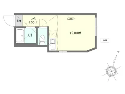 南太田チョコレートサンデー(ワンルーム/1階)の間取り写真