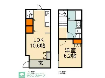 府中市武蔵台1丁目計画(1LDK/1階)の間取り写真