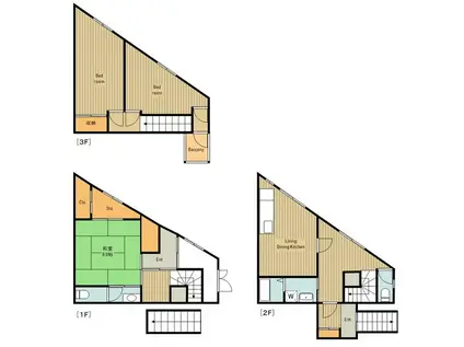 メゾン・ドゥ・レブ(3LDK/1階)の間取り写真