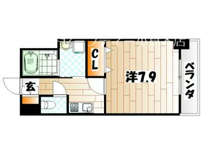 内山神岳ビル(1K/2階)の間取り写真