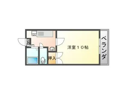 ミルキーウェイ(1K/3階)の間取り写真