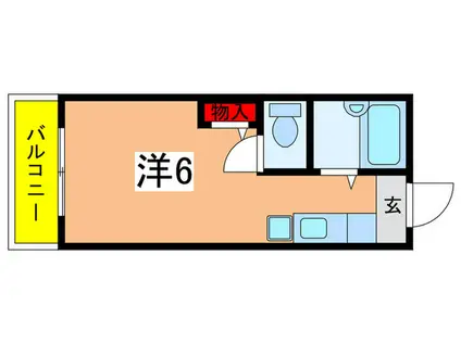 アゼリアガーデンズ柿生(ワンルーム/2階)の間取り写真