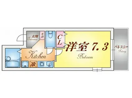 藤橋マンションパート1(1K/2階)の間取り写真