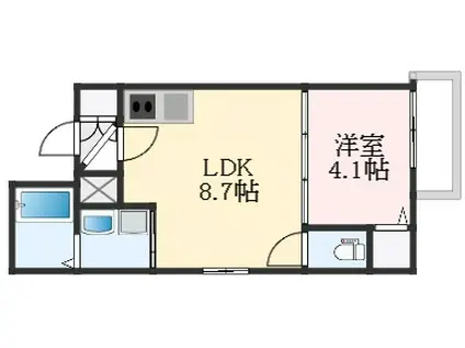 F ASECIA KANOA(1LDK/3階)の間取り写真