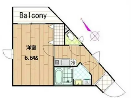 AYA・SUIDOUBASHI(1K/4階)の間取り写真