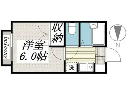 クリアI(1K/1階)の間取り写真