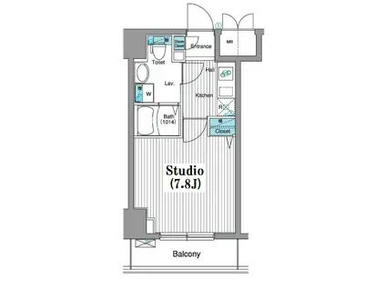 グランド・ガーラ銀座(1K/5階)の間取り写真