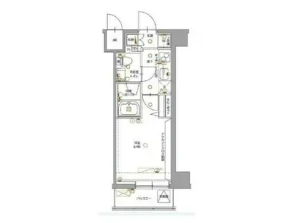 B CITY 東池袋(1K/3階)の間取り写真