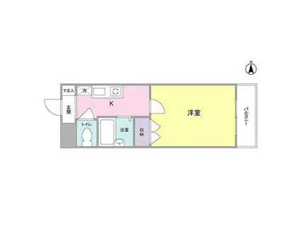 メゾン北嶺(1K/2階)の間取り写真