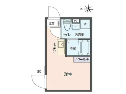 アーク東四つ木(ワンルーム/3階)の間取り写真