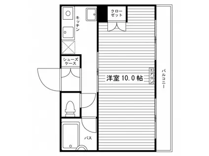 秋津学生マンション(1K/4階)の間取り写真