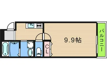 フジパレス北加賀屋駅北II番館(1K/3階)の間取り写真