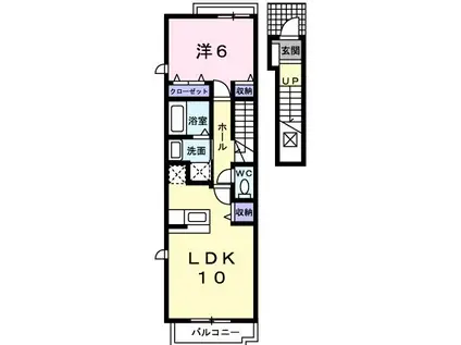 プラナス(1LDK/2階)の間取り写真