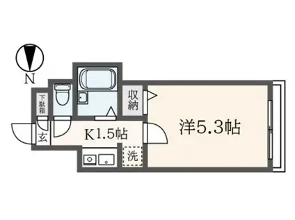 永福町VOIR(1K/3階)の間取り写真