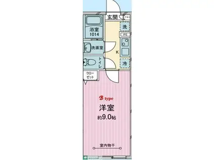 北秋津工事2号(1K/2階)の間取り写真