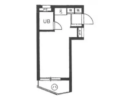 スカイコート向島(ワンルーム/4階)の間取り写真