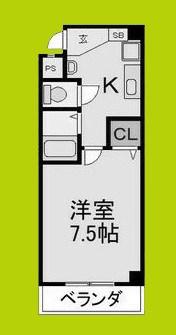 エイチ・ツーオー東小橋II(1K/5階)の間取り写真