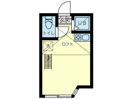 オアシス戸部B(ワンルーム/2階)の間取り写真