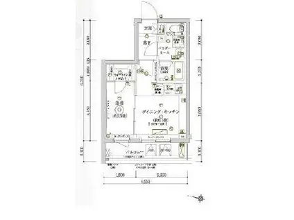 ECREDE赤羽サウス(1DK/3階)の間取り写真