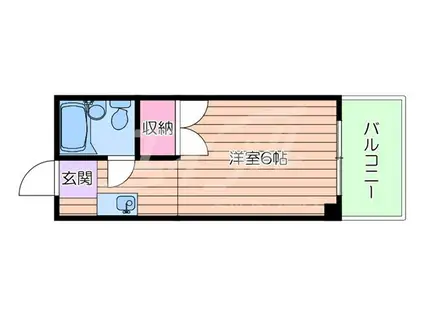 千里セピアテラスII(1K/1階)の間取り写真