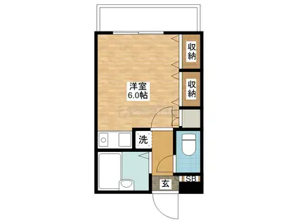 井上ハイム(ワンルーム/3階)の間取り写真