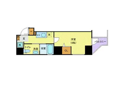 CAPITAL-1(1K/5階)の間取り写真