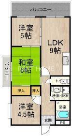 カーサフィオーレ弐番館(3LDK/4階)の間取り写真