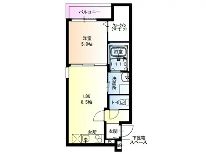 フジパレス花園中央公園I番館(1LDK/1階)の間取り写真