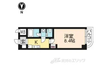 SWISS京都堀川ウエスト(1K/10階)の間取り写真