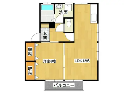 アメニティハイム(1LDK/2階)の間取り写真