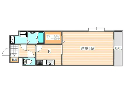 CASSIOPEIA HAKOZAKI(1SK/3階)の間取り写真