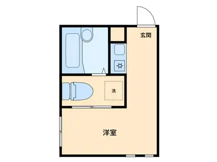 フルセイル柴又(ワンルーム/1階)の間取り写真