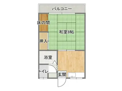 ニューL&Gマンション(1DK/3階)の間取り写真