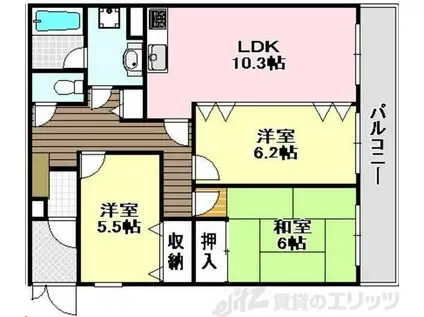 アセンブリー華(3LDK/2階)の間取り写真