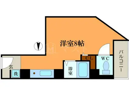 ボナ新町(ワンルーム/4階)の間取り写真