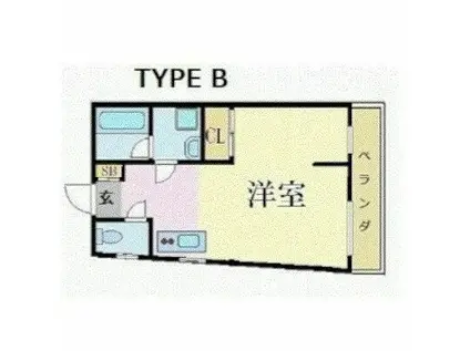 BELLHEIM GIFU(1LDK/3階)の間取り写真
