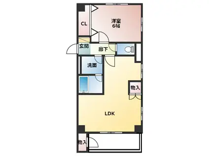 リアルオーティスT(1LDK/2階)の間取り写真