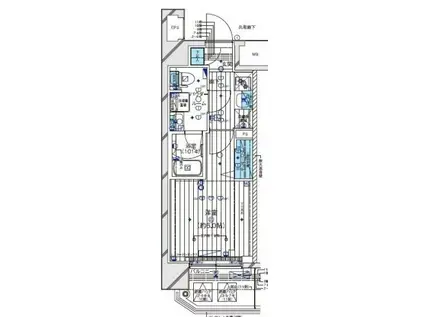 メインステージ横濱伊勢佐木II(1K/2階)の間取り写真