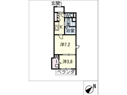 ルーチェ千種(2K/4階)の間取り写真