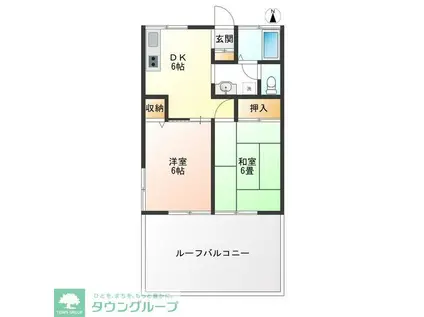 パセーラ12(2DK/2階)の間取り写真