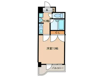 セラ藤崎(1K/3階)の間取り写真