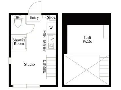 フリングホルニ(ワンルーム/2階)の間取り写真