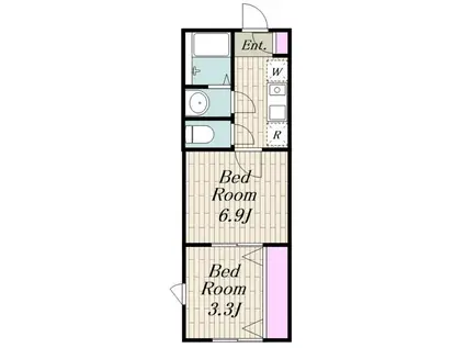 メイクスミニ池上(2K/3階)の間取り写真