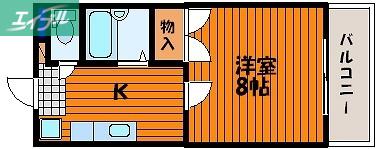 ベルシオンSHIMADA(1K/3階)の間取り写真